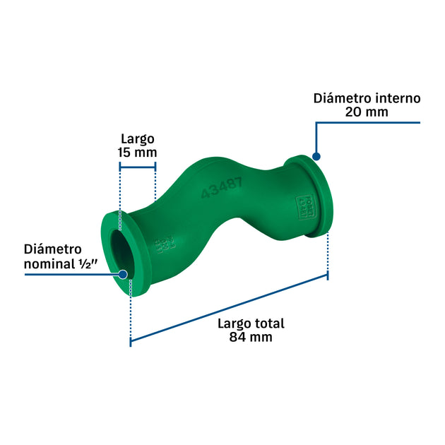 Válvula de agua Foset CV-411 1/2" - Agua fría y caliente