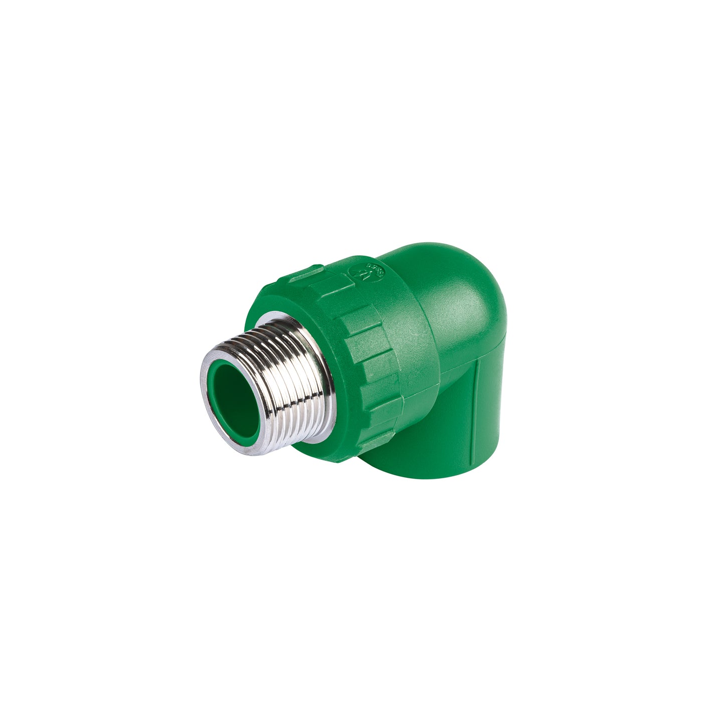 CV-512 Codo 90° PPR,  3/4", rosca macho con inserto metálico, FOSET