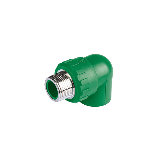 CV-512 Codo 90° PPR,  3/4", rosca macho con inserto metálico, FOSET