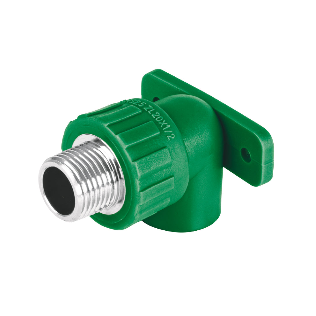 CV-591 Codo oreja 90° PPR,  1/2", macho con inserto metálico, FOSET