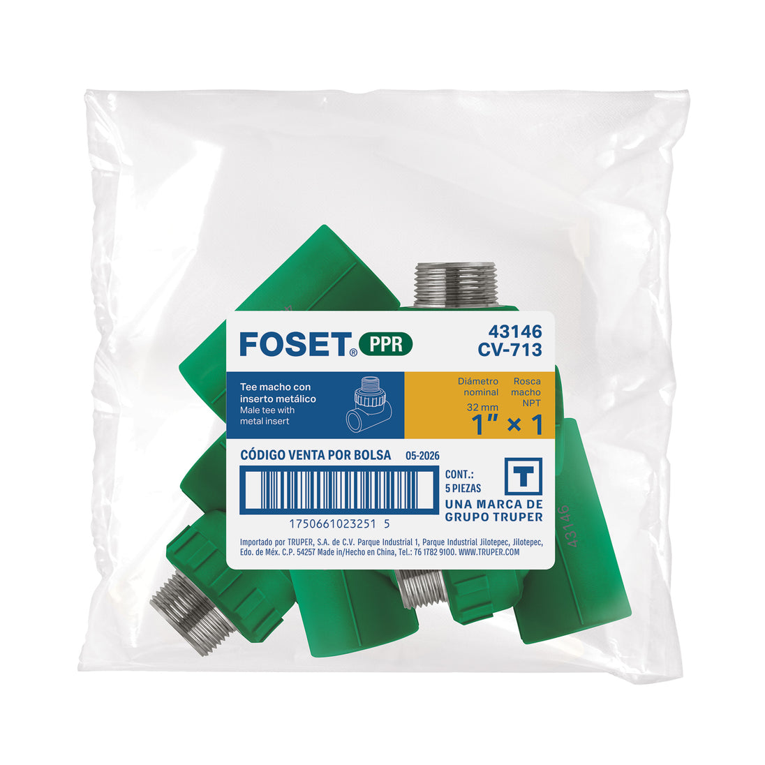 Válvula Retención Foset CV-713 1" NPT | 95°C 340 PSI