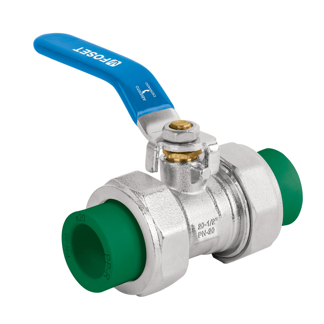 CV-ESD-1/2 Válvula de esfera desmontable PPR, 1/2" (20mm), FOSET