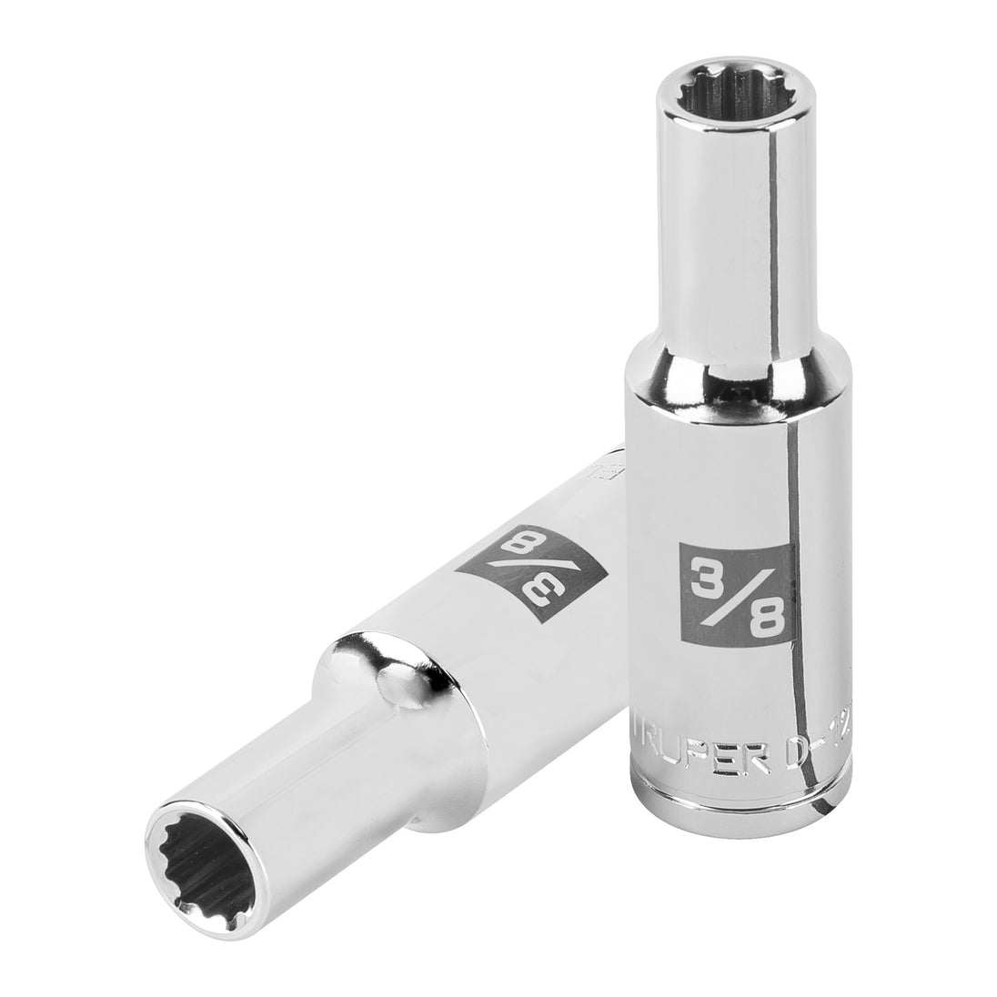 D-1212-EL Dado largo de 3/8" 12 puntas, cuadro 1/2", Truper