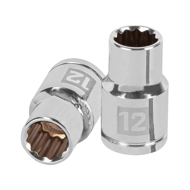 D-1212-EM Dado de 12 mm, 12 puntas, cuadro 1/2", Truper