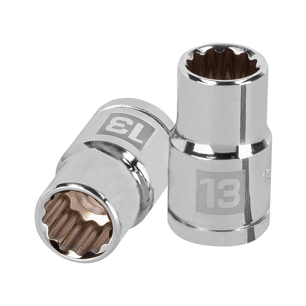 D-1213-EM Dado de 13 mm, 12 puntas, cuadro 1/2", Truper