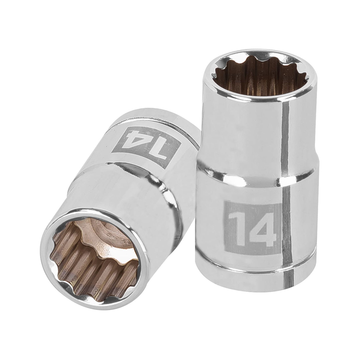 D-1214-EM Dado de 14 mm, 12 puntas, cuadro 1/2", Truper