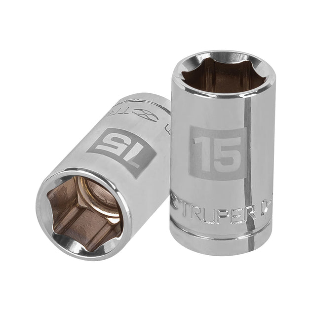 D-1215-M Dado de 15 mm, 6 puntas, cuadro 1/2", Truper
