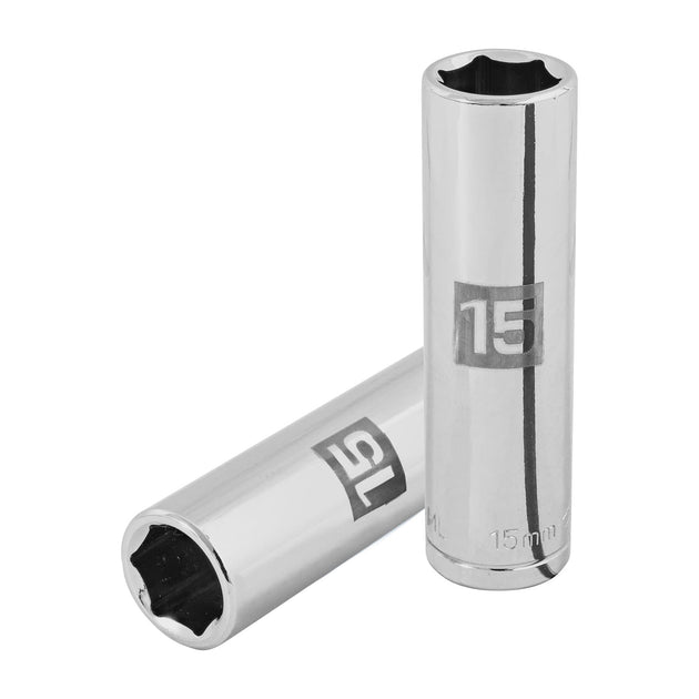 D-1215-ML Dado largo de 15 mm, 6 puntas, cuadro 1/2", Truper