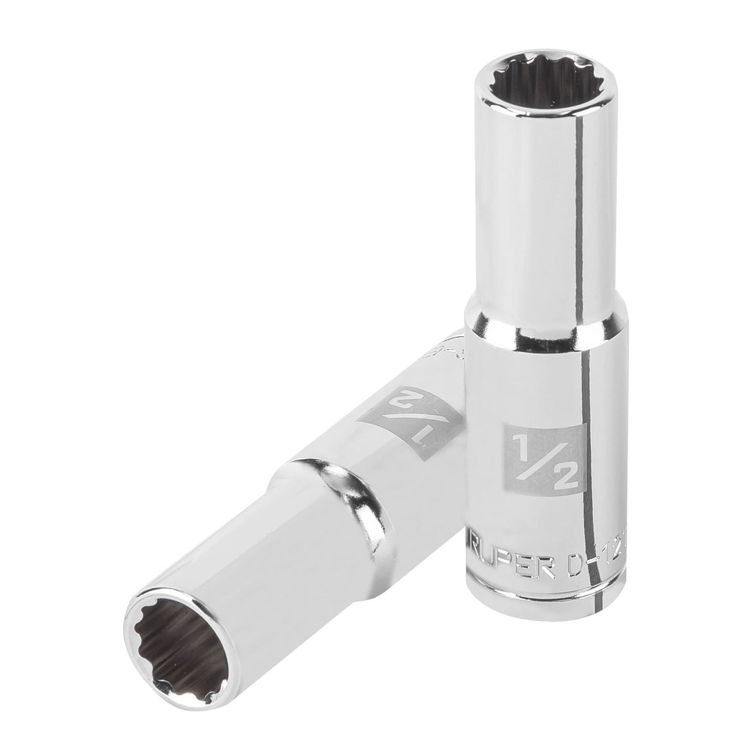 D-1216-EL Dado largo de 1/2", 12 puntas, cuadro 1/2", Truper