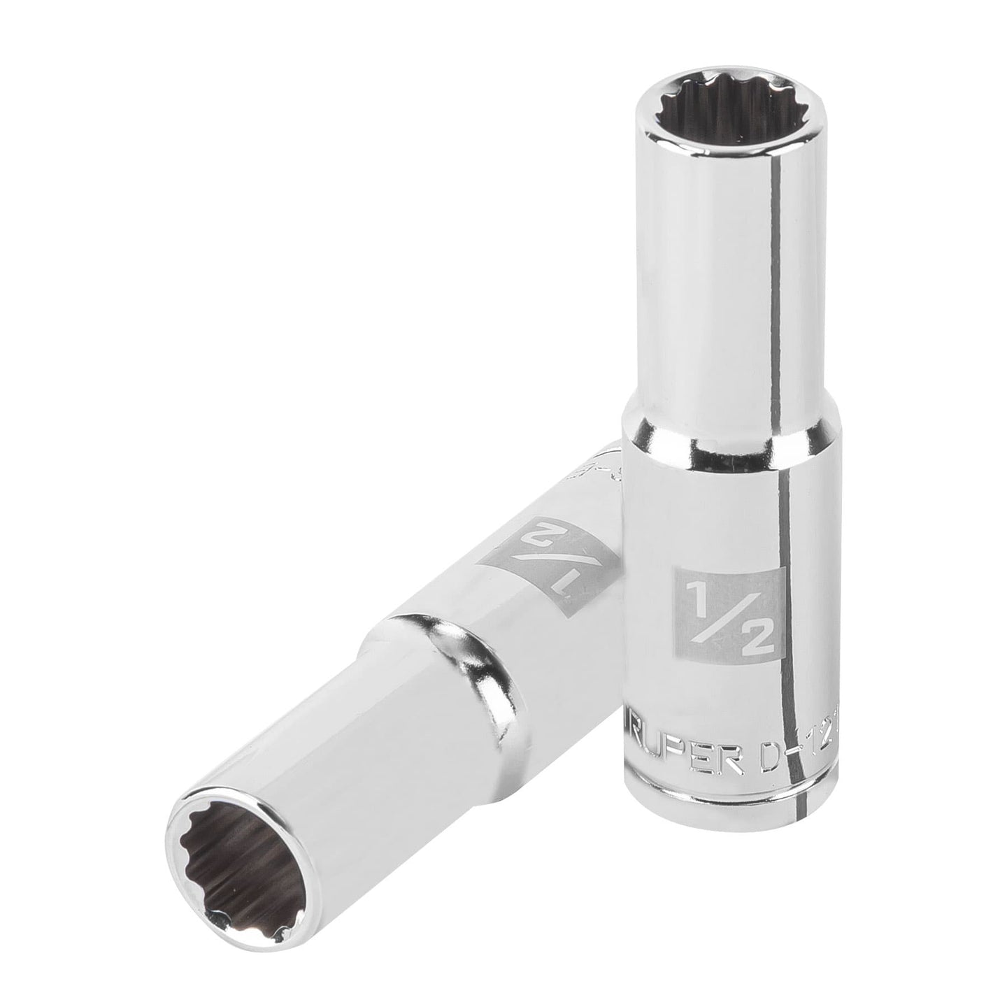 D-1216-EL Dado largo de 1/2", 12 puntas, cuadro 1/2", Truper