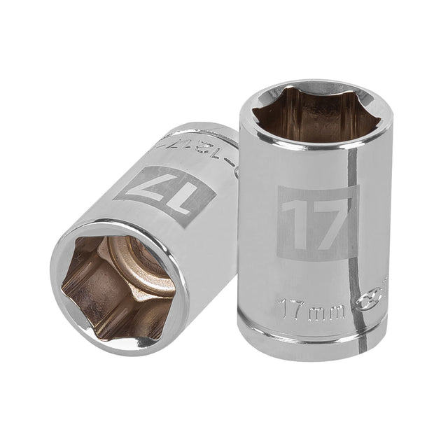D-1217-M Dado de 17 mm, 6 puntas, cuadro 1/2", Truper