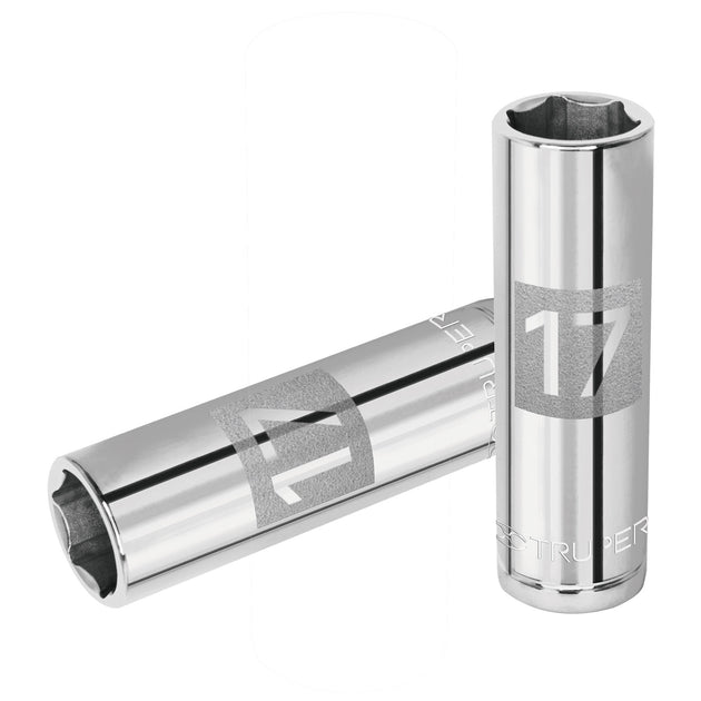 D-1217-ML Dado largo de 17 mm, 6 puntas, cuadro 1/2", Truper