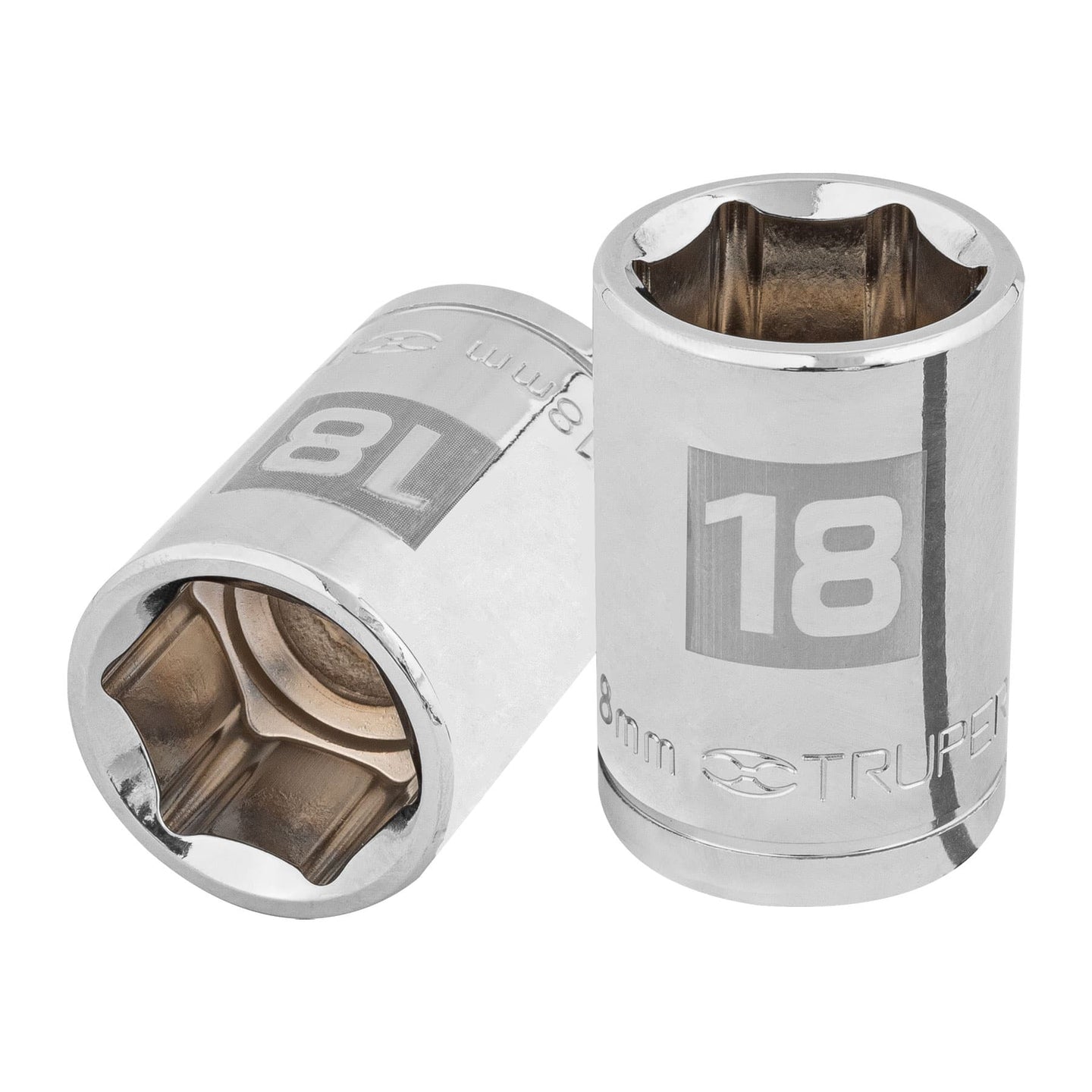D-1218-M Dado de 18 mm, 6 puntas, cuadro 1/2", Truper