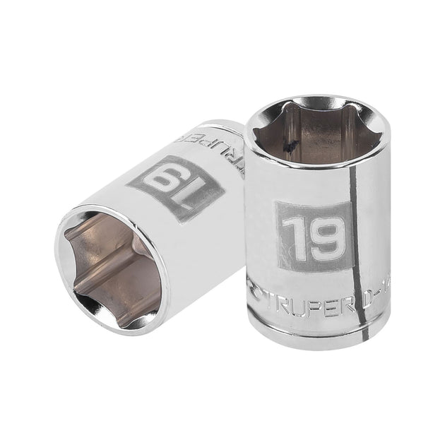 D-1219-M Dado de 19 mm, 6 puntas, cuadro 1/2", Truper