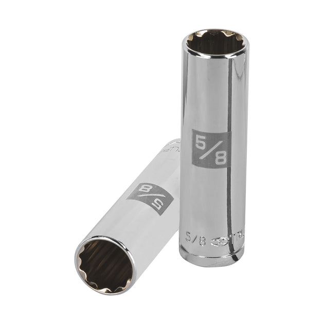 D-1220-EL Dado largo de 5/8", 12 puntas, cuadro 1/2", Truper