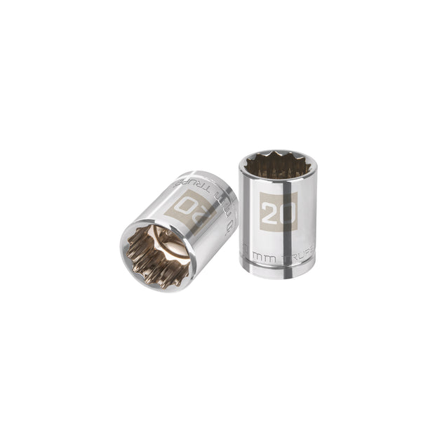 D-1220-EM Dado de 20 mm, 12 puntas, cuadro 1/2", Truper