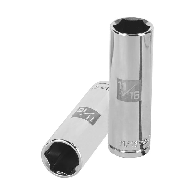 D-1222-HL Dado largo de 11/16", 6 puntas, cuadro 1/2", Truper