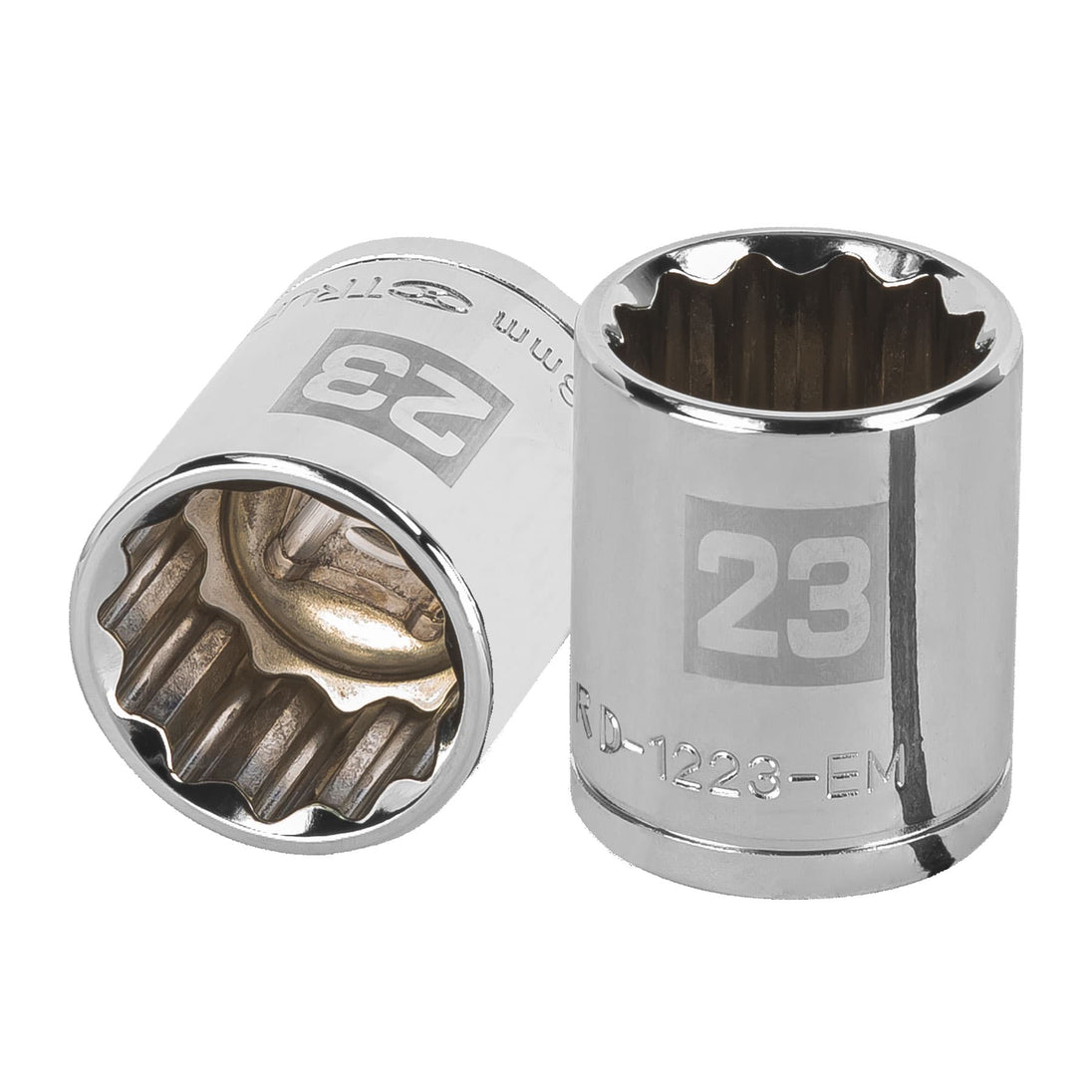 D-1223-EM Dado de 23 mm, 12 puntas, cuadro 1/2", Truper
