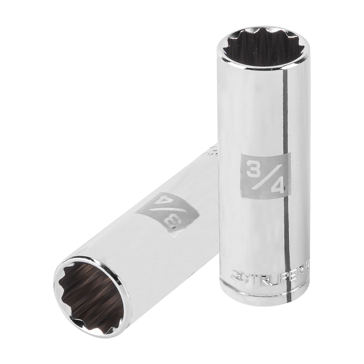 D-1224-EL Dado largo de 3/4", 12 puntas, cuadro 1/2", Truper