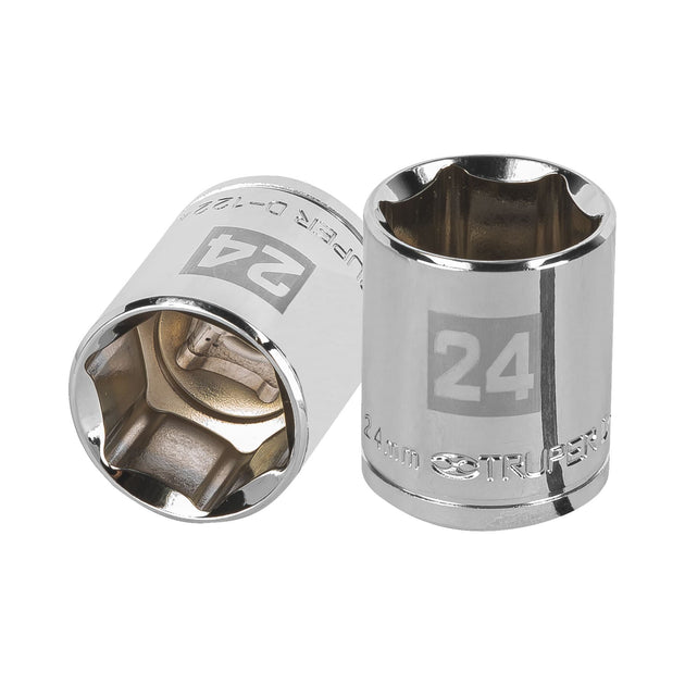 D-1224-M Dado de 24 mm, 6 puntas, cuadro 1/2", Truper
