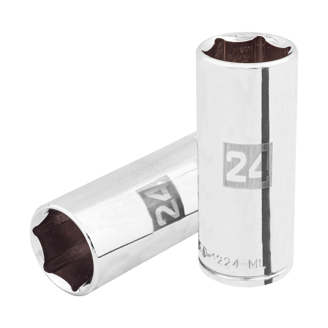 D-1224-ML Dado largo de 24 mm, 6 puntas, cuadro 1/2", Truper