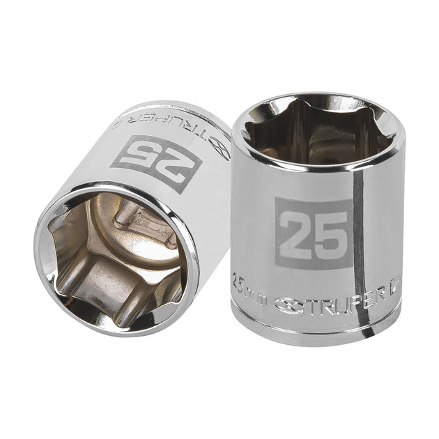 D-1225-M Dado de 25 mm, 6 puntas, cuadro 1/2", Truper