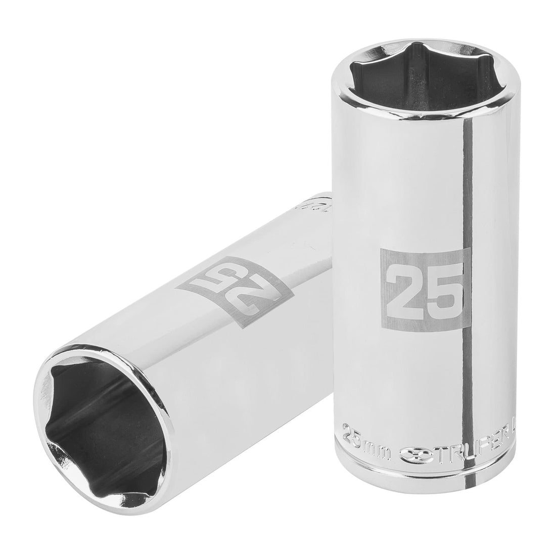 D-1225-ML Dado largo de 25 mm, 6 puntas, cuadro 1/2", Truper