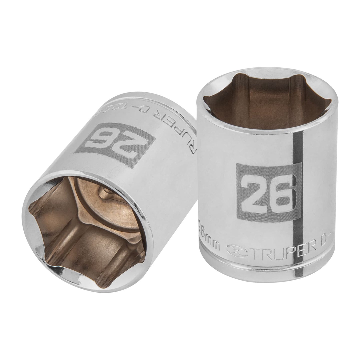D-1226-M Dado de 26 mm, 6 puntas, cuadro 1/2", Truper