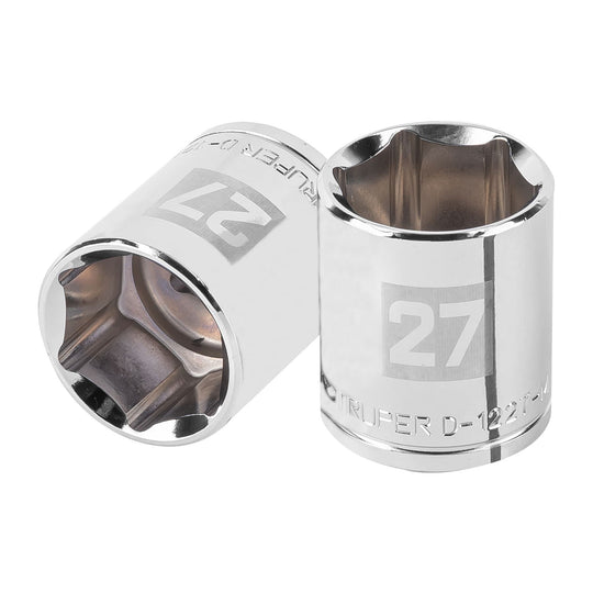 D-1227-M Dado de 27 mm, 6 puntas, cuadro 1/2", Truper