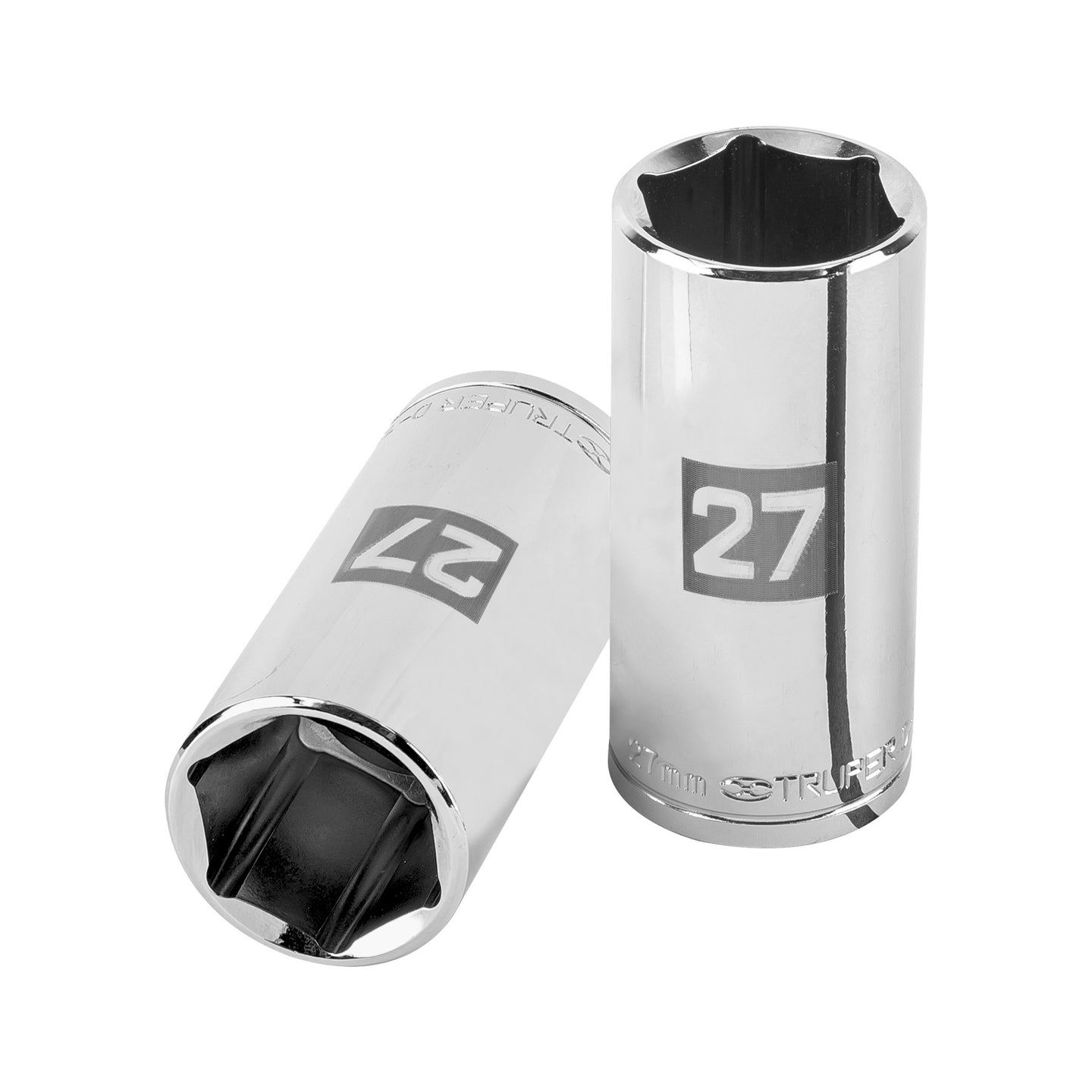 D-1227-ML Dado largo de 27 mm, 6 puntas, cuadro 1/2", Truper