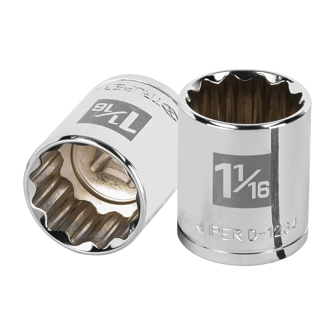 D-1234 Dado de 1-1/16", 12 puntas, cuadro 1/2", Truper