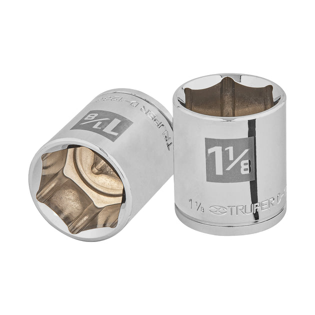 D-1236-H Dado de 1-1/8", 6 puntas, cuadro 1/2", Truper