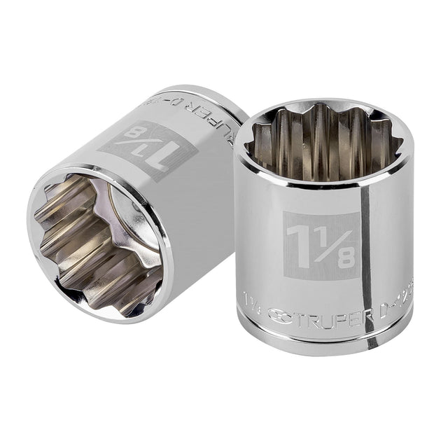 D-1236 Dado de 1-1/8", 12 puntas, cuadro 1/2", Truper