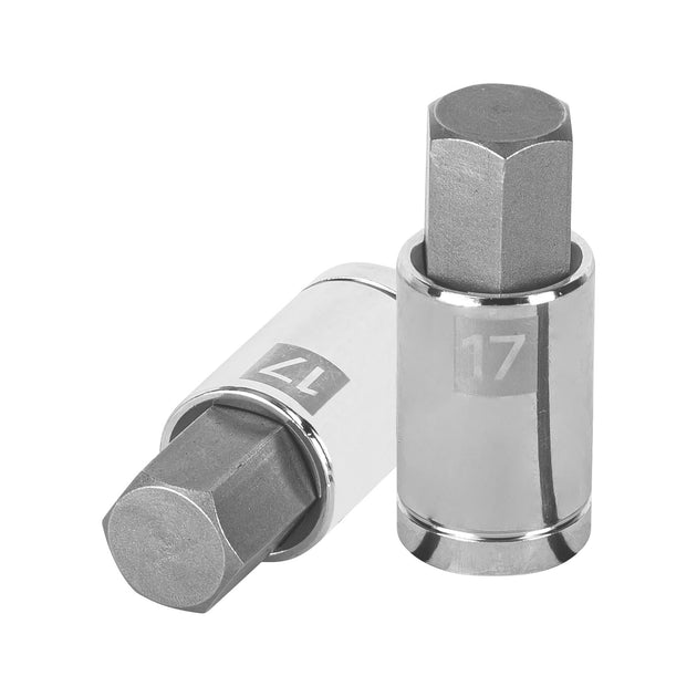 D-1241-17M Dado punta hexagonal de 17 mm, cuadro 1/2", Truper