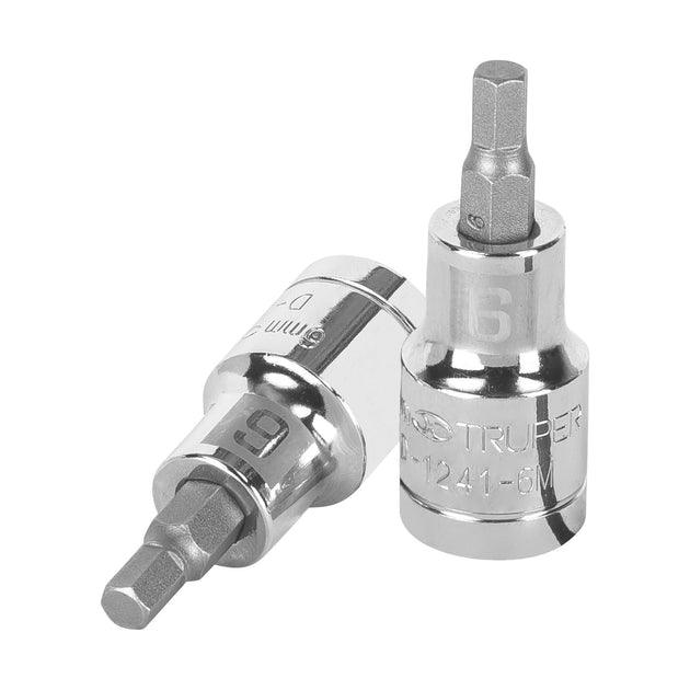 D-1241-6M Dado punta hexagonal de 6 mm, cuadro 1/2", Truper