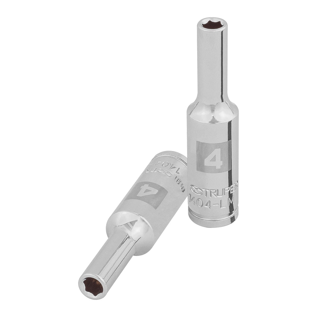 D-1404-LM Dado largo de 4 mm, 6 puntas, cuadro 1/4", Truper