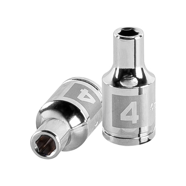 D-1404-M Dado de 4 mm, 6 puntas, cuadro 1/4", Truper