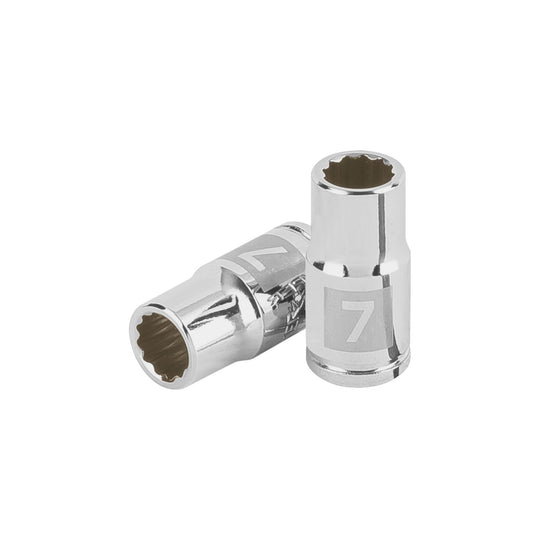 D-1407-BM Dado de 7 mm, 12 puntas, cuadro 1/4", Truper