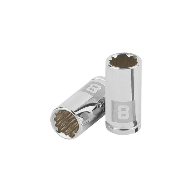 D-1408-BM Dado de 8 mm, 12 puntas, cuadro 1/4", Truper