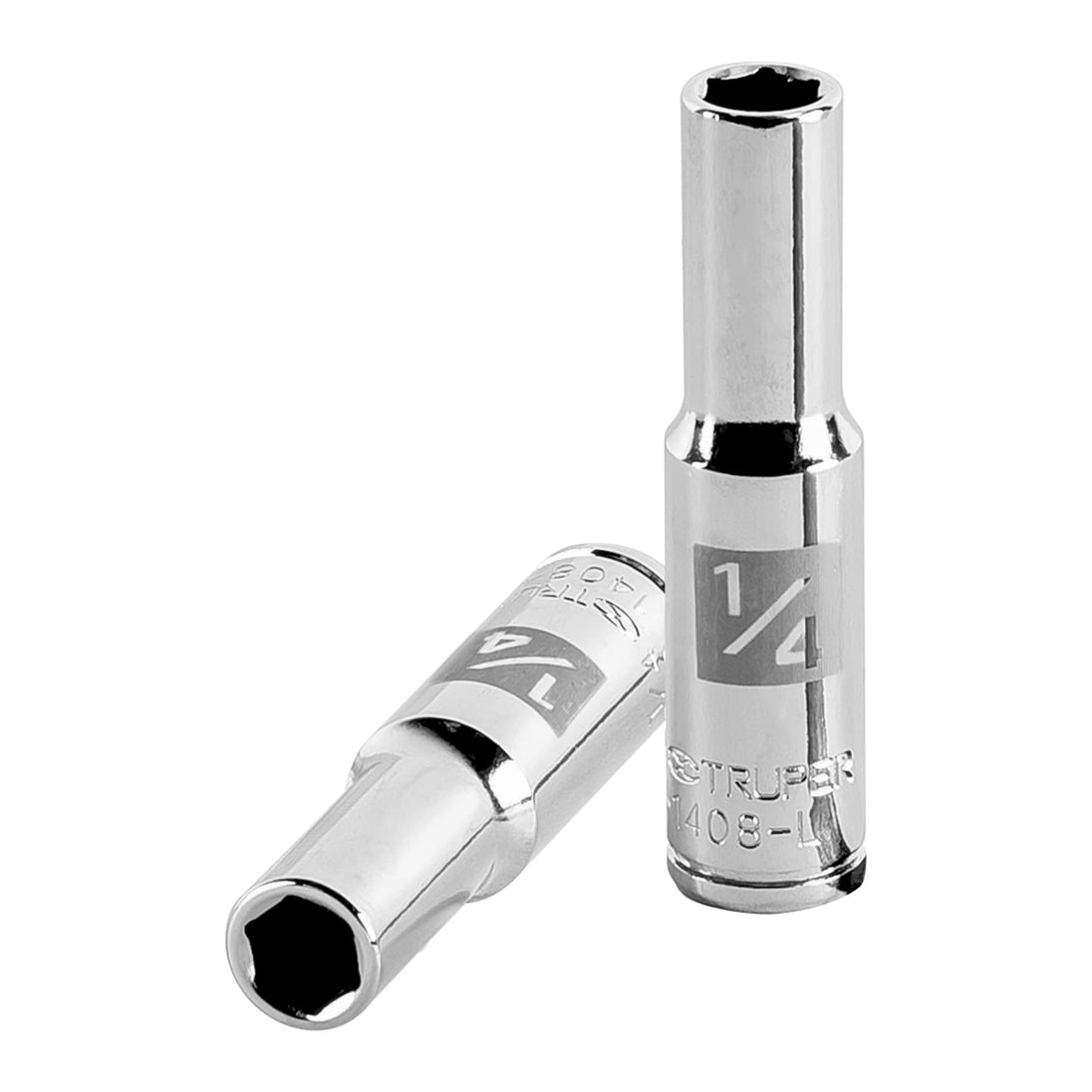 D-1408-L Dado largo de 1/4", 6 puntas, cuadro 1/4", Truper