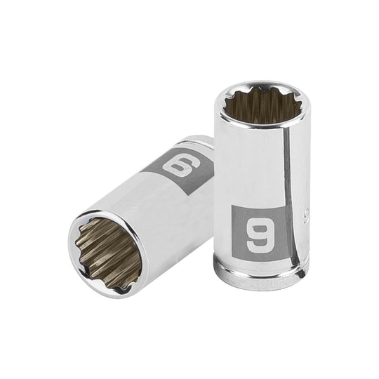 D-1409-BM Dado de 9 mm, 12 puntas, cuadro 1/4", Truper