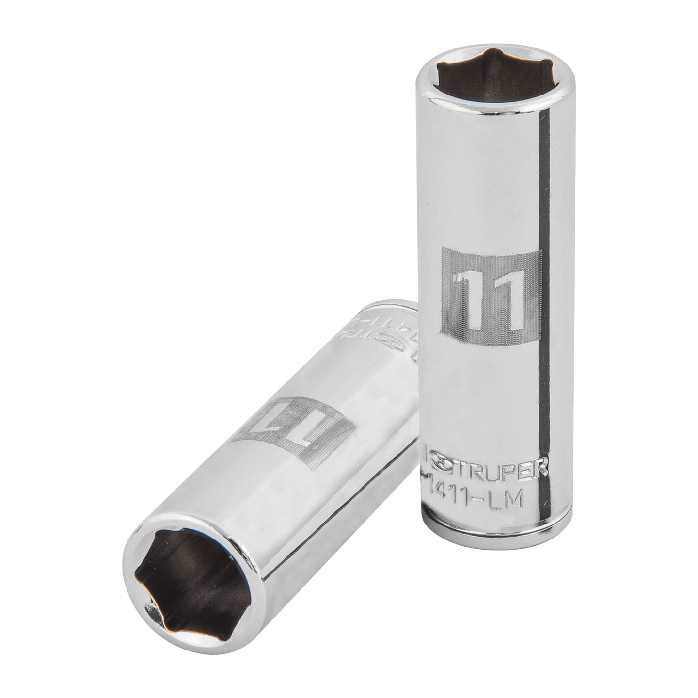 D-1411-LM Dado largo de 11 mm, 6 puntas, cuadro 1/4", Truper