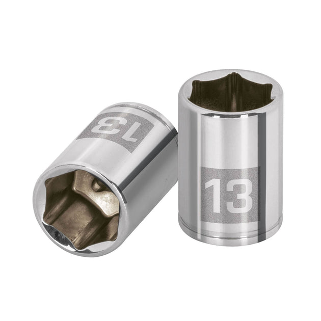 D-1413-M Dado de 13 mm, 6 puntas, cuadro 1/4", Truper
