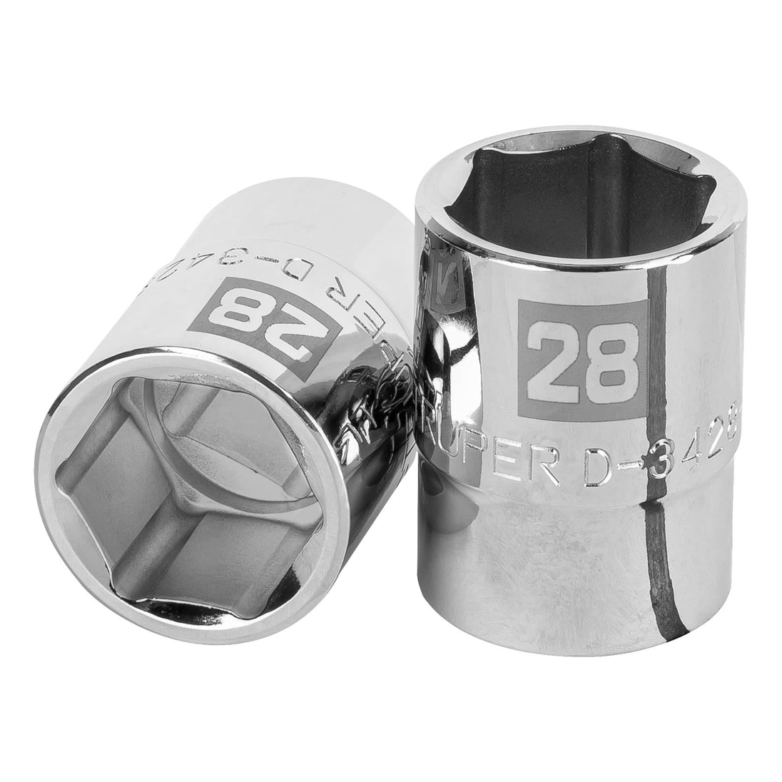 D-3428-M Dado de 28 mm, 6 puntas, cuadro 3/4", Truper