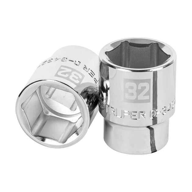 D-3432-M Dado de 32 mm, 6 puntas, cuadro 3/4", Truper