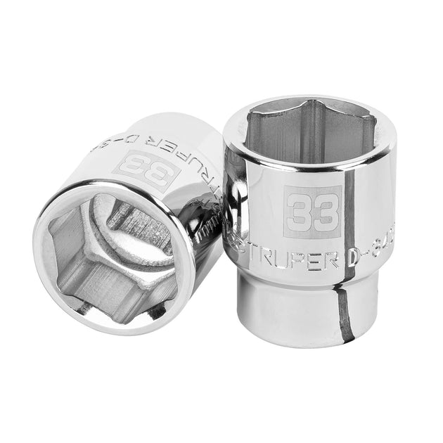 D-3433-M Dado de 33 mm, 6 puntas, cuadro 3/4", Truper