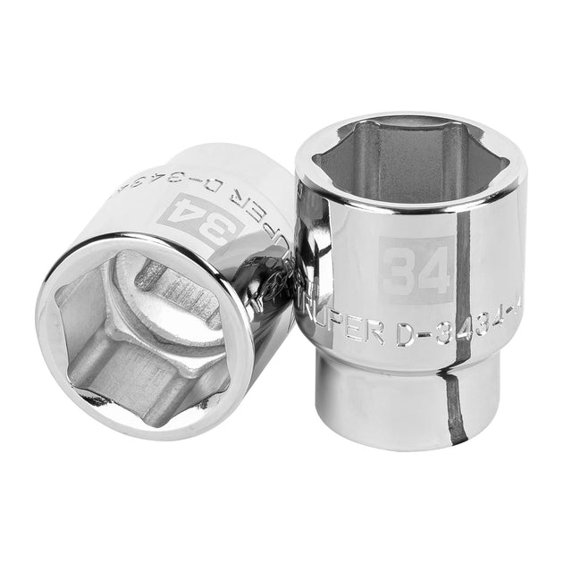 D-3434-M Dado de 34 mm, 6 puntas, cuadro 3/4", Truper