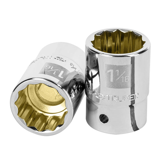 D-3434 Dado de 1-1/16", 12 puntas, cuadro 3/4", Truper