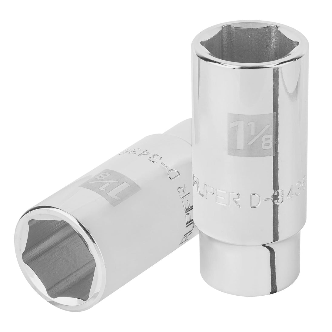 D-3436-HL Dado largo de 1-1/8", 6 puntas, cuadro 3/4", Truper