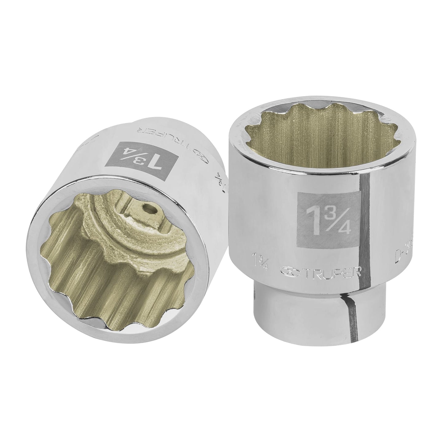 D-3456 Dado de 1-3/4", 12 puntas, cuadro 3/4", Truper